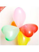 ลูกโป่งหัวใจ เนื้อเมททาลิก สีเขียวมะนาวไซส์ 6 นิ้ว แพ็คละ 10 ใบ