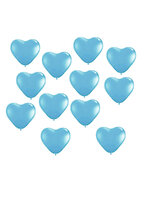ลูกโป่งหัวใจเนื้อมุก สีฟ้าอ่อน ไซส์ 12 นิ้ว แพ็คละ 10 ใบ (Heart Shape Balloon-Pearl Light Blue Color)