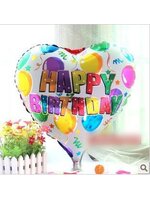 ลูกโป่งฟลอย์ Happy Birthday ทรงหัวใจลายลูกโป่ง - Happy Birthday Balloon Heart Shape design / Item No. TL-D008