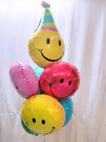 Set#20 ช่อลูกโป่งฟอลย์หน้ายิ้่มรับปริญญา