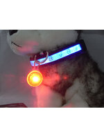 ไฟกระพริบ LED Clip on จี้ห้อยคอ สีแดง ห้อยพวงกุญแจ ป้ายห้อยคอสุนัขและแมว