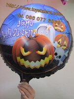 ลูกโป่งฟลอย์ Happy Halloween ฟักทอง - Happy Halloween Pumkins Foil Balloon / Item No.TL-A046