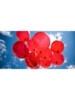 ลูกโป่งกลมเนื้อสแตนดาร์ท สีแดง ไซส์ 10 นิ้ว แพ็คละ 10 ใบ (Round Balloons Size 10" - Standard Red Color)