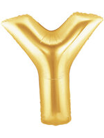 ลูกโป่งฟลอย์รูปตัวอักษร Y สีทอง ไซส์จัมโบ้ 40 นิ้ว - Y Letter Shape Foil Balloon Size 40" Gold Color
