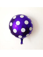 ลูกโป่งฟลอย์ทรงกลม Polk Dot สีม่วง ไซส์ 18 นิ้ว - Round Shape Balloon Polka Dot Purple Color 18" / Item No. TL-G033