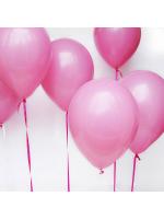 ลูกโป่งกลมเนื้อสแตนดาร์ท สีชมพูเข้ม ไซส์ 10 นิ้ว แพ็คละ 10 ใบ (Round Balloons Size 10" - Hot Pink Color)
