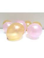 ลูกโป่งกลม เนื้อเมททัลลิก สีทอง ไซส์ 6 นิ้ว แพ็คละ 10 ใบ (Round Metallic Gold color Balloon Size 6')