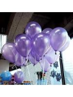 ลูกโป่งกลมเนื้อมุก สีม่วงอ่อน ไซส์ 12 นิ้ว แพ็คละ 10 ใบ (Pearl Light Purple Balloon)