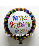 ลูกโป่งฟลอย์ Happy Birthday ทรงกลมเทียนวันเกิด - Happy Birthday round Candle Foil Balloon / Item No. TL-D019