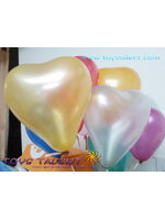 ลูกโป่งหัวใจ เนื้อเมททัลลิค สีทอง ไซส์ 6 นิ้ว แพ็คละ 10 ใบ