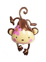 ลูกโป่งฟลอย์ ลิงน้อยทัดดอกไม้ ไซส์ใหญ่ - Monkey with Flower / Item No.TL-A135