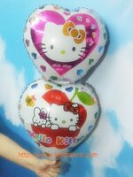 ลูกโป่งฟลอย์หัวใจต่อกัน ลายคิตตี้ - Kitty 2 Heart Foil Balloon / Item No. TL-A121