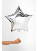 ลูกโป่งฟลอย์รูปดาว สีเงิน ไซส์ 18 นิ้ว - Star Shape Balloon Silver Color / Item No.TL-G002