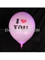 ลูกโป่งสีขาว พิมพ์ลาย I Love You แพ็ค 5 ชิ้น ไฟกระพริบ (I Love You latex Balloon - LED RGB Mode)