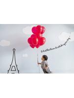 ลูกโป่งกลม เนื้อเมททัลลิก สีแดง ไซส์ 10 นิ้ว แพ็คละ 10 ใบ (Round Balloons Size 10" - Metallic Red Color)
