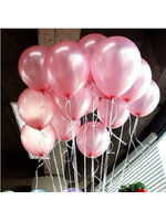 ลูกโป่งกลมเนื้อมุก สีชมพูอ่อน(อมโอรส) ไซส์ 12 นิ้ว แพ็คละ 10 ใบ (Round Balloons Size 12" - Pearl Light Pink Color)