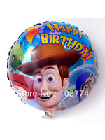 ลูกโป่งฟลอย์ Happy Birthday ทอยส์สตอรรี่ ทรงกลม - Foil Balloon Happy Birthday Toy Story Round Shape / Item No. TL-D037