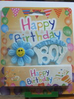 เทียนวันเกิด Birthday Boy สีฟ้ามีดอกไม้ / Item No.TL-N004