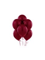ลูกโป่งกลมเนื้อเมททัลลิก สีแดงเข้ม ไซส์ 12 นิ้ว แพ็คละ 10 ใบ (Round Balloons - Red Burgandy Metallic Color 12")