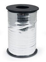 ริบบิ้นม้วนใหญ่สีเงิน (เมททัลลิกสีเงิน) สำหรับผูกลูกโป่ง ยาว 350 เมตร - Metallic Silver Curling Ribbon