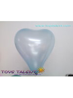 ลูกโป่งหัวใจ เนื้อมุก สีฟ้าอ่อน ไซส์ 6 นิ้ว แพ็คละ 10 ใบ