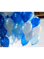 ลูกโป่งกลม เนื้อเมททัลลิก สีน้ำเงิน ไซส์ 10 นิ้ว แพ็คละ 10 ใบ (Round Balloons Size 10" - Metallic Deep Blue Color)