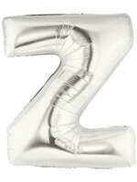 ลูกโป่งฟลอย์รูปตัวอักษร Z สีเงิน ไซส์เล็ก 14 นิ้ว - Z Letter Shape Foil Balloon Size 14" Silver Color