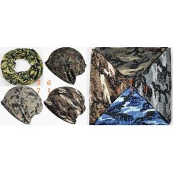 ราคาพิเศษ!!หมวกผ้า หมวกคลุม ผ้าพันคอ สไตล์ฮิพฮอพ ลายพราง ใส่ได้2แบบ สี 1-7