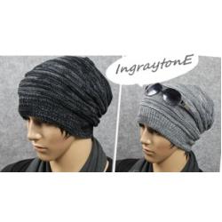 หมวกกันหนาวไหมพรม ลายทาง สีดำ น้ำตาล เทาอ่อน Sale ราคาล้างสต๊อค