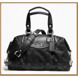 Coach Ashley Signature Satchel 19242 - Black