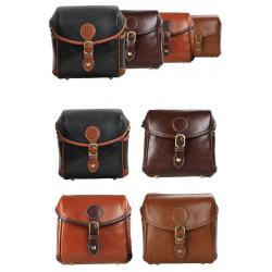 กระเป๋าสะพายกล้องวินเทจ 1เข็มขัด ทรงมน สไตล์อังกฤษ กันน้ำ กันรอยย่น Size S สีดำ น้ำตาลอ่อน น้ำตาลกลาง น้ำตาลเข้ม