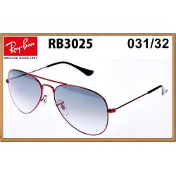 RB3025 (031/32) กรอบสีแดง เลนส์ไล่สีเทาดำ