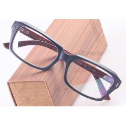 กรอบแว่นสายตา ขาลายไม้ ทูโทน No.1 (ดำเงา ดำด้าน)