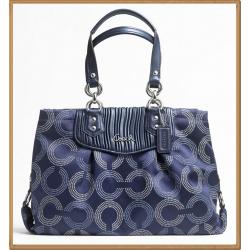 Coach Ashley Gathered Dotted Op Art Carryall 20056