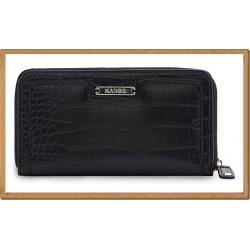 Mango - กระเป๋าสตางค์ใบยาว สีดำ