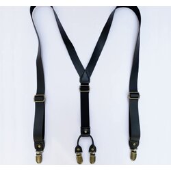 สายเอี๊ยมหนัง สายรัดกางเกงคลิปทอง2.5cm 4จุด