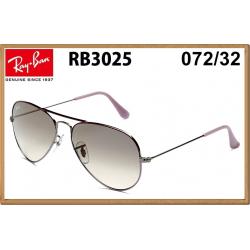 RB3025 (072/32) กรอบสีม่วงเข้ม & ม่วงอ่อน เลนส์ไล่สีเทาดำ