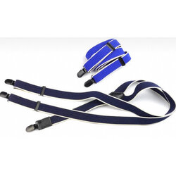 สายรัดกางเกงเอี๊ยม วินเทจ คลิบแน่นหัว ดำ กว้าง 2.5cm แบบ Y ยืดหยุ่น สีฟ้า น้ำเงินยีน