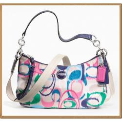 Coach Signature Stripe IKAT Print Demi Crossbody 24448