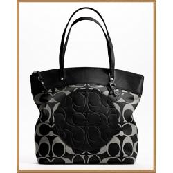 Coach Laura Signature Tote 18335 - Black