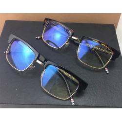 แว่นตากรอบบาง แฟชั่นวินเทจ ครึ่งกรอบเหลี่ยม แนวๆเรโทร thomb ดำด้าน กระ ดำเงา