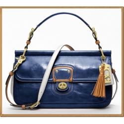 Coach Leather Colorblock City Willis 19035 - ฺBlue