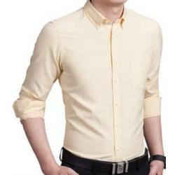 หลากสี11+ เสื้อเชิ้ตแขนยาว กระดุมขาว แบบเรียบ No.36 38 40 42 44 46 (สี1-11)