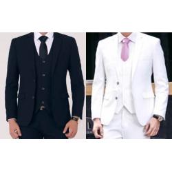 จอ:งราคาพิเศษใหญ่2เม็ด !!เสื้อสูทสไตล์อังกฤษ สลิมฟิต ปกเปิด กระดุม2เม็ด ชายหลังผ่าซ้ายขวา มาตรฐาน สีน้ำเงิน ขาว Size No 36 38 40 42 44