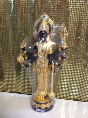 พระแม่อุมา 7" กายดำ ปิดทอง (สูง 19 นิ้ว)