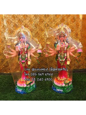 พระแม่อุมา ลักษมี 2ร่าง 8 กร 7" ( ราคาองค์ละ )