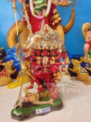 พระแม่มหากาลี เปิดโลก หน้าตัก 3" กายแดง