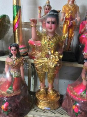 กุมาร 26" กวักถือถุง ปิดทอง