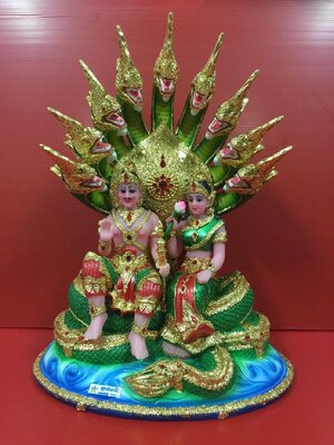 นาคี นาคา บรรลังค์ ขนาด 46x34x24 ซม สั่งสีได้