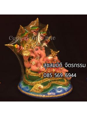 พระพิฆเนศ ประทับพญานาค 5 เศียร